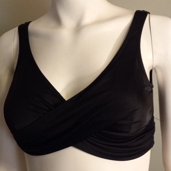 Venus Black Corset Lace Tie Bikini Top - Size Small Shirred Sexy Gothic CuteGoth - Picture 1 of 9